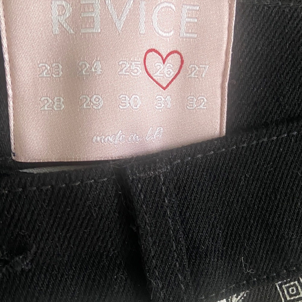 Revice Denim Bandana Patch Black & White Relaxed Fit Pants Women's Size-26 - Picture 6 of 12